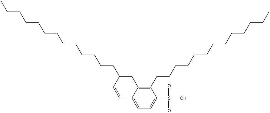 1,7-Ditridecyl-2-naphthalenesulfonic acid,,结构式