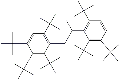 1-(2,3,4,6-Tetra-tert-butylphenyl)-2-(2,3,6-tri-tert-butylphenyl)propane 结构式