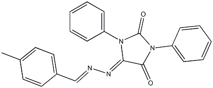 5-[2-(4-Methylbenzylidene)hydrazono]-1,3-diphenyl-3,5-dihydro-1H-imidazole-2,4-dione 结构式