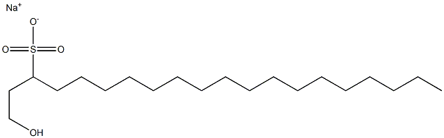 1-Hydroxyicosane-3-sulfonic acid sodium salt,,结构式