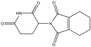 3,4,5,6-Tetrahydro-N-(2,6-dioxo-3-piperidyl)phthalimide Structure