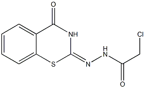 2,3-Dihydro-2-[2-(chloroacetyl)hydrazono]-4H-1,3-benzothiazin-4-one Structure