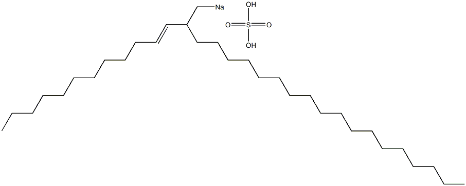 Sulfuric acid 2-(1-dodecenyl)icosyl=sodium ester salt Structure