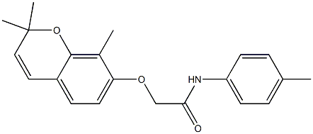 2-[[2,2-ジメチル-8-メチル-2H-1-ベンゾピラン-7-イル]オキシ]-4'-メチルアセトアニリド 化学構造式