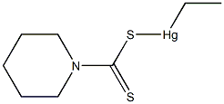 Piperidinocarbonothioylthio(ethyl)mercury(II) Structure