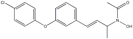 N-[(E)-3-[3-(4-Chlorophenoxy)phenyl]-1-methyl-2-propenyl]acetohydroxamic acid Struktur