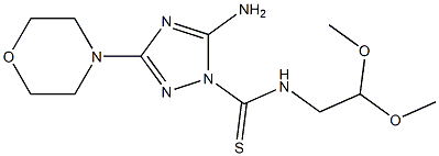 5-Amino-3-morpholino-N-(2,2-dimethoxyethyl)-1H-1,2,4-triazole-1-carbothioamide,,结构式
