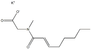 N-Methyl-N-(2-octenoyl)aminoacetic acid potassium salt Structure