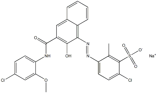 2-Chloro-6-methyl-5-[[3-[[(4-chloro-2-methoxyphenyl)amino]carbonyl]-2-hydroxy-1-naphtyl]azo]benzenesulfonic acid sodium salt|