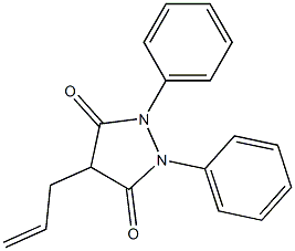 4-Allyl-1,2-diphenyl-3,5-pyrazolidinedione,,结构式