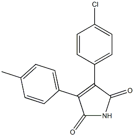 2-(4-メチルフェニル)-3-(4-クロロフェニル)マレインイミド 化学構造式