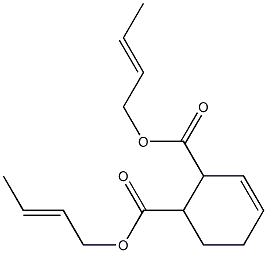 3-Cyclohexene-1,2-dicarboxylic acid bis(2-butenyl) ester Structure