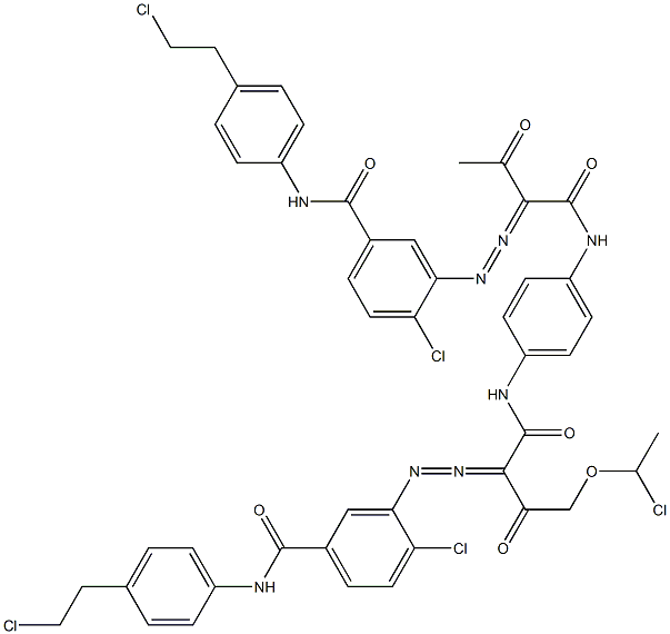 3,3'-[2-[(1-Chloroethyl)oxy]-1,4-phenylenebis[iminocarbonyl(acetylmethylene)azo]]bis[N-[4-(2-chloroethyl)phenyl]-4-chlorobenzamide]