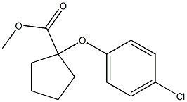 1-(p-Chlorophenoxy)-1-cyclopentanecarboxylic acid methyl ester Struktur