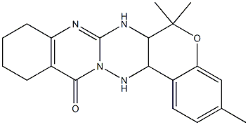 6a,7,9,10,11,12,14,14a-Octahydro-3,6,6-trimethyl-6H,13H-7,8,13a,14-tetraaza-5-oxabenzo[a]naphthacen-13-one,,结构式