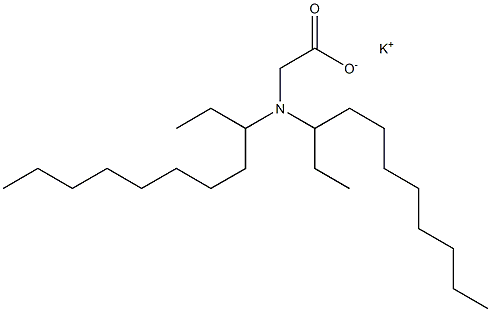 N,N-Bis(1-ethylnonyl)aminoacetic acid potassium salt Structure