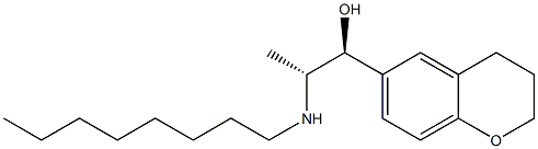 (1S,2R)-1-[(3,4-ジヒドロ-2H-1-ベンゾピラン)-6-イル]-2-オクチルアミノ-1-プロパノール 化学構造式