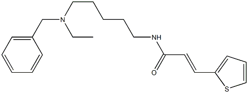 N-[5-(Ethylbenzylamino)pentyl]-3-(2-thienyl)acrylamide Structure