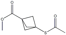 3-(Acetylthio)bicyclo[1.1.1]pentane-1-carboxylic acid methyl ester Struktur