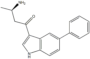 (R)-3-Amino-1-(5-phenyl-1H-indol-3-yl)-1-butanone Structure