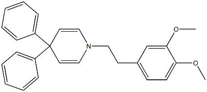 1,4-ジヒドロ-4,4-ジフェニル-1-[2-(3,4-ジメトキシフェニル)エチル]ピリジン 化学構造式