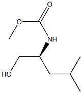 (-)-[(S)-1-ヒドロキシメチル-3-メチルブチル]カルバミン酸メチル 化学構造式