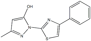 1-(4-Phenyl-2-thiazolyl)-3-methyl-5-hydroxy-1H-pyrazole Struktur