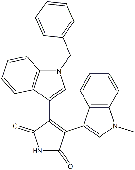 3-(1-Benzyl-1H-indol-3-yl)-4-(1-methyl-1H-indol-3-yl)-1H-pyrrole-2,5-dione Structure