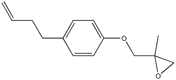 4-(3-ブテニル)フェニル2-メチルグリシジルエーテル 化学構造式