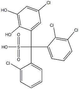 (2-Chlorophenyl)(2,3-dichlorophenyl)(5-chloro-2,3-dihydroxyphenyl)methanesulfonic acid,,结构式