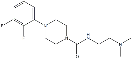 N-(2-Dimethylaminoethyl)-4-[2-fluoro-3-fluorophenyl]piperazine-1-carboxamide Structure