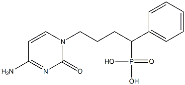 1-(4-Phenyl-4-phosphonobutyl)cytosine,,结构式