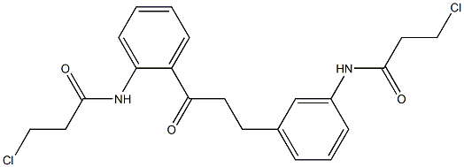 1-[2-[(3-Chloropropanoyl)amino]phenyl]-3-[3-[(3-chloropropanoyl)amino]phenyl]-1-propanone Structure