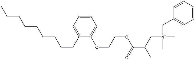 N,N-Dimethyl-N-benzyl-N-[2-[[2-(2-nonylphenyloxy)ethyl]oxycarbonyl]propyl]aminium Structure