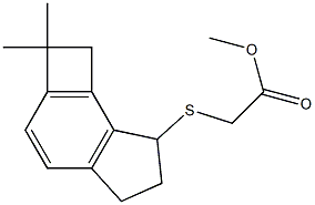 [[1,2,6,7-Tetrahydro-2,2-dimethyl-5H-cyclobut[e]inden]-7-ylthio]acetic acid methyl ester 结构式