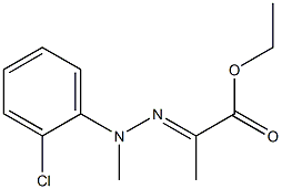 2-[2-(2-Chlorophenyl)-2-methylhydrazono]propanoic acid ethyl ester Structure