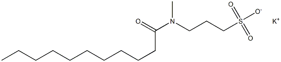 3-(N-Undecanoyl-N-methylamino)-1-propanesulfonic acid potassium salt 结构式