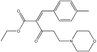 2-(4-Methylbenzylidene)-3-oxo-5-morpholinopentanoic acid ethyl ester Struktur