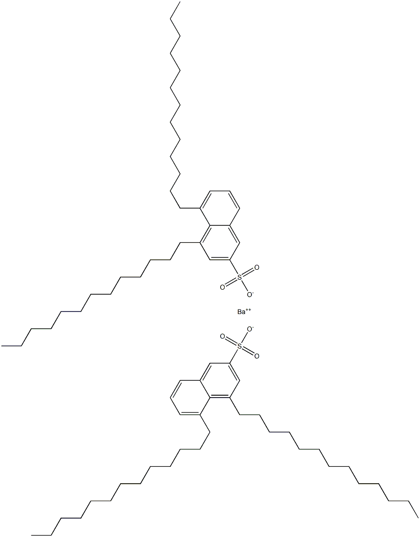 Bis(4,5-ditridecyl-2-naphthalenesulfonic acid)barium salt,,结构式