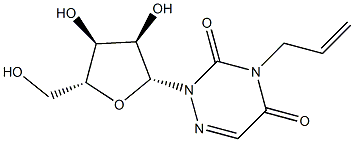 3-(2-Propenyl)-6-azauridine,,结构式