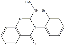 2-ヒドラジノ-3-(2-ブロモフェニル)キナゾリン-4(3H)-オン 化学構造式