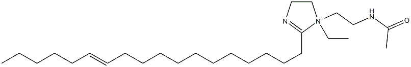 1-[2-(Acetylamino)ethyl]-1-ethyl-2-(12-octadecenyl)-2-imidazoline-1-ium 结构式
