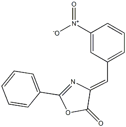 2-Phenyl-4-[(Z)-(3-nitrophenyl)methylene]-2-oxazolin-5-one Struktur