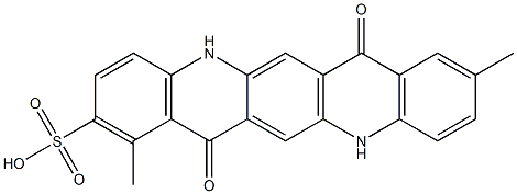 5,7,12,14-Tetrahydro-1,9-dimethyl-7,14-dioxoquino[2,3-b]acridine-2-sulfonic acid 结构式