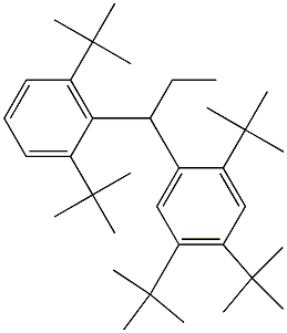 1-(2,4,5-Tri-tert-butylphenyl)-1-(2,6-di-tert-butylphenyl)propane 结构式