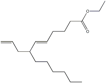 (5E)-7-Hexyl-5,9-decadienoic acid ethyl ester 结构式