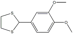 2-(3,4-ジメトキシフェニル)-1,3-ジチオラン 化学構造式