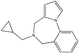 5-Cyclopropylmethyl-5,6-dihydro-4H-pyrrolo[1,2-a][1,4]benzodiazepine Structure