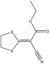 2-(1,3-Dithiolan-2-ylidene)-2-cyanoacetic acid ethyl ester Structure