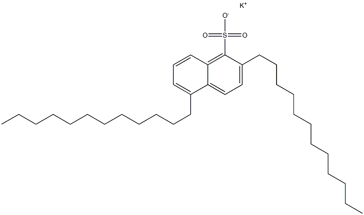 2,5-Didodecyl-1-naphthalenesulfonic acid potassium salt Structure